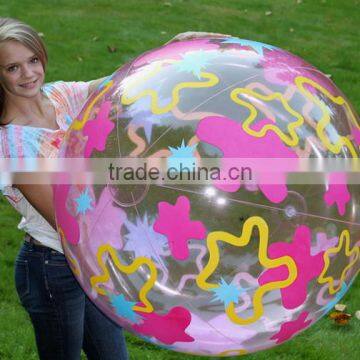 New design cute lovely fahion cheap Transparent Pink Splash Beach Ball