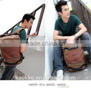 2016 Canvas Leather Vintage Duffel Travelling Bags Men Backpack Bag photo-6