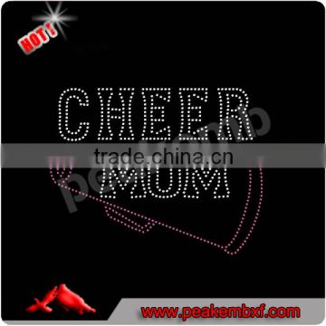 Beautiful Cheer Mom Rhinestone Hotfix Motif Design