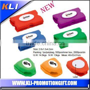 Custom logo printed durable plastic earphone cable organizer