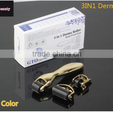 Hot sale face microneedle therapy skin care GTO 3 in 1 derma roller