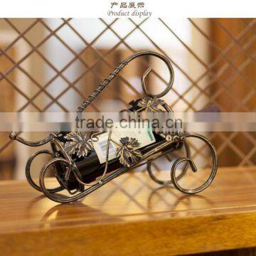Decoration Standing Iron Single Red Wine Bottle Display Holder/ Stand /rack for Decoration Display