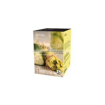 Cucumber and Lemongrass Green Organic Tea in pyramidal teabags