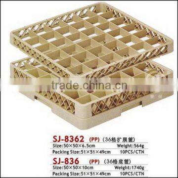 Polypropylene glass rack for restaurant