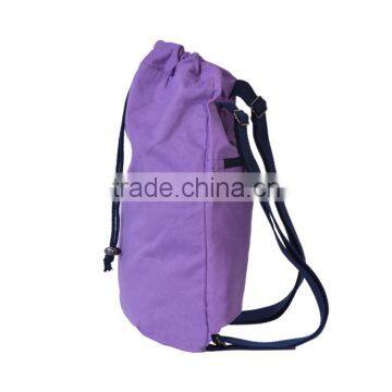Wholesale Promotional Blank 100% Cotton Canvas Drawstring Backpack photo-2