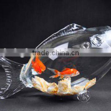 fish shape glass fish tank