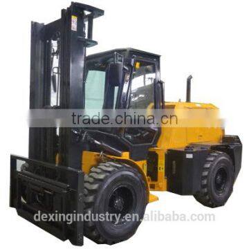 China New Rough Terrain Forklift 4 Wheel Drive for Sale, Cab Heat Camera/3 Stage Mast/ Side Shifter /Comins Engine