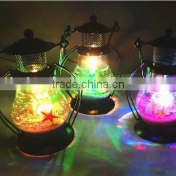 Wholesale High Quality and Aladdin Lamp Design as Wedding Decoration's Metal Lantern with Jelly Candle