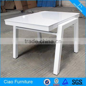 Outdoor Funiture White Aluminum Coffee Table