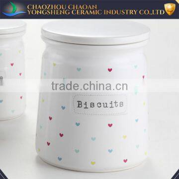 White Ceramic Canister Food Storage Box for House photo-4