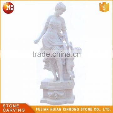 Good Quality White Stone Statue Of Mother And Baby