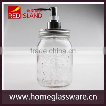 Mason Jar Soap/Lotion Dispenser - Your Choice of Jar Color and Pump Style photo-2