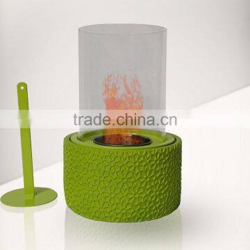 green stone fireplace,table fireplace,round fireplace