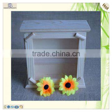 House Shaped Hinged Paulownia Wooden Stationery Storage Box photo-4