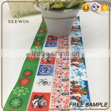 Printed Grosgrain Christmas Gift Ribbon photo-5