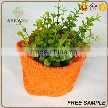 Decorative Colorful Plastic Jute Flower Bag Garden Flower Pot photo-3