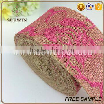 Trendy High Quality Lace Pattern Jute Ribbon photo-4