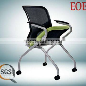 foldable metal chairs folding chair mesh training chair