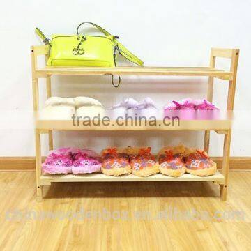 2015 refined pine wooden shoe racks