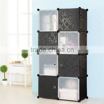 Flower Printed Multifunction Floding Wardrobe Plastic Storage Cabinet Cube photo-2