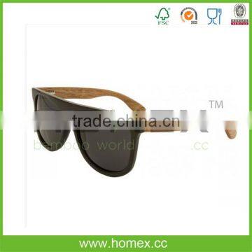 Mens Plastic Sunglasses with Wooden Legs/Homex_FSC/BSCI Factory