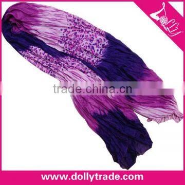 New Designer Cheap Purple Thin Lady Polyester Scarf