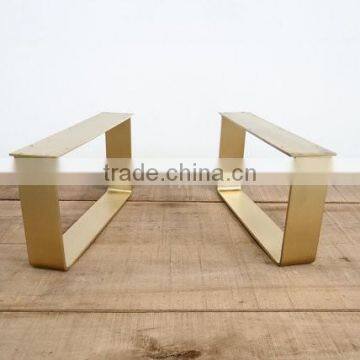 High Quality Brass Flat Soild Steel Metal Table Legs Square for Living Room Table photo-2