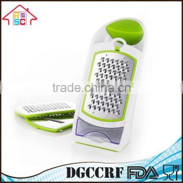 NBRSC Multi-Functional 3 in 1 Ergonomic Vegetable Grater and Container Cheese Slicer With Interchangeable Stainless Steel Blades photo-3
