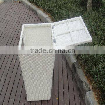 outdoor big rattan handmade dustbin