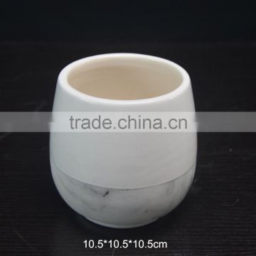 ceramic flower pot with stone finished for garden decoration