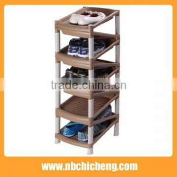 Multilayer plastic shoe rack