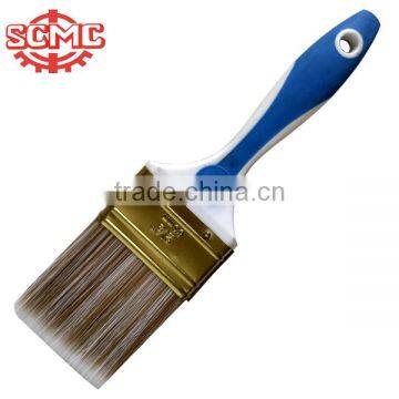 Rubber and plastic handle double color tapered filament paint brush