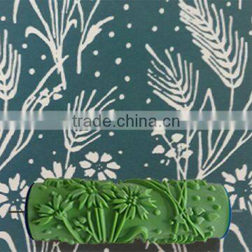 Green Color Soft Rubber Roller Paint Brush Roller Pattern Paint Roller photo-5