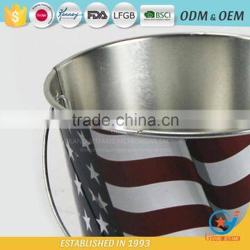 Garden Galvanized or Iron Herb Planter Metal Outdoor Flower Boxeswith Handle photo-4