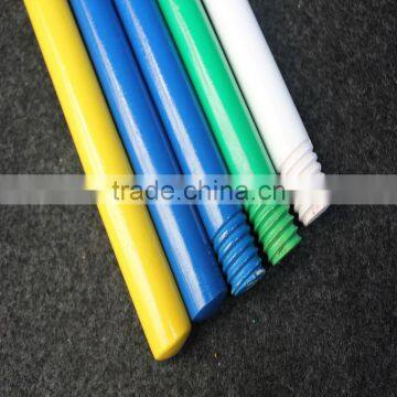 Blue straight Varnished wooden broom handle