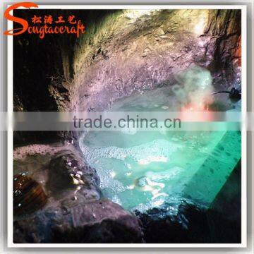 Most Durable Nearly Natural Large Resin Garden Fountain Design Fiberglass Fake Rock Waterfall photo-4