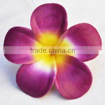 Fabric coated hawaiian plumeria frangipani "BKSNP" flower