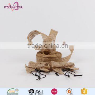 New Design Natural Jute Burlap Ribbon Bows for Christmas Gift photo-5