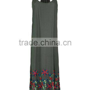 Vintage Pakistani Women Embroidered Maxi Dress Design Salwar Kameez Hsd2204 photo-5