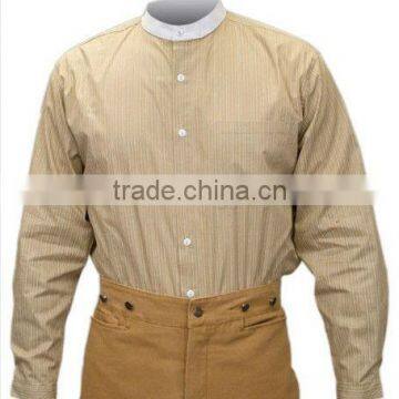 Custom man shirt banded collar dress shirts /Mandarin Collar shirts