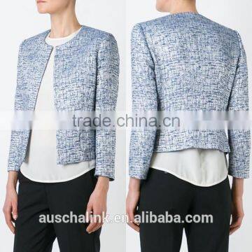 Nice Design Outdoor Ladies Elegant Tweed Jacket Low Price photo-6