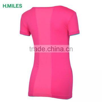 2017 Cool Dry Women Workout Short Sleeve Women Sport Top Yoga Running t Shirt photo-2