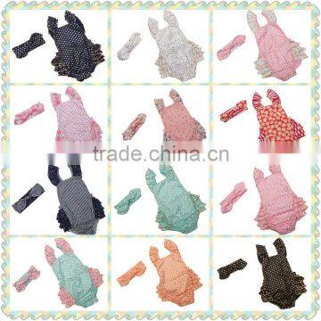 2016 Kids Clothes Bulk Wholesale Fashionable Baby Jumpsuit With Gold Polk Dots Vintage Baby Summer Romper photo-3