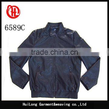 Newest Fashion Custom Man Jacket Leather Faux Leather Jacket photo-3
