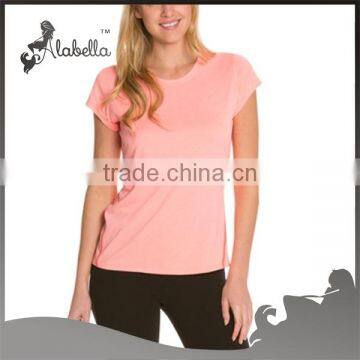 Yoga clothing manufacturers plain women fitted blank t-shirts