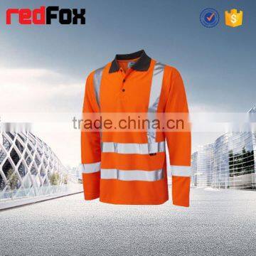 t-shirt custom colored 100% polyster safety t-shirt for running men short sleeves contrast colored safety t-shirt