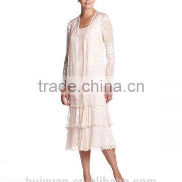 Hot Sell Layered Knee Length Long Sleeve Wholesale Dress photo-2