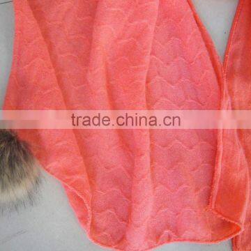 Fashion Popular Spring Hot Shawl With Faux Fur Ball photo-4