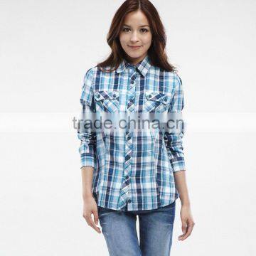 Wholesale Cheap Western Fashion Plaid Flannel Shirts for Girs photo-4