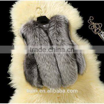 Silver Fox Fur Vest for Women Real Fox Fur Coat Women Noble Fashion Luxury Genuine Fur Coat Women photo-5